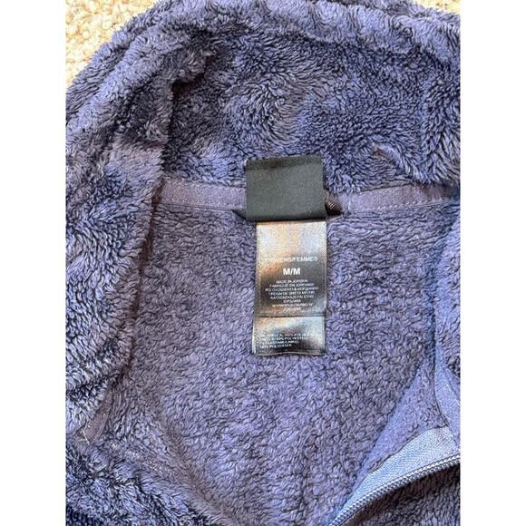 THE NORTH FACE WOMENS Zip up FLEECE, size womens Med. Fuzzy & Warm!! Dark Purple - Picture 9 of 13